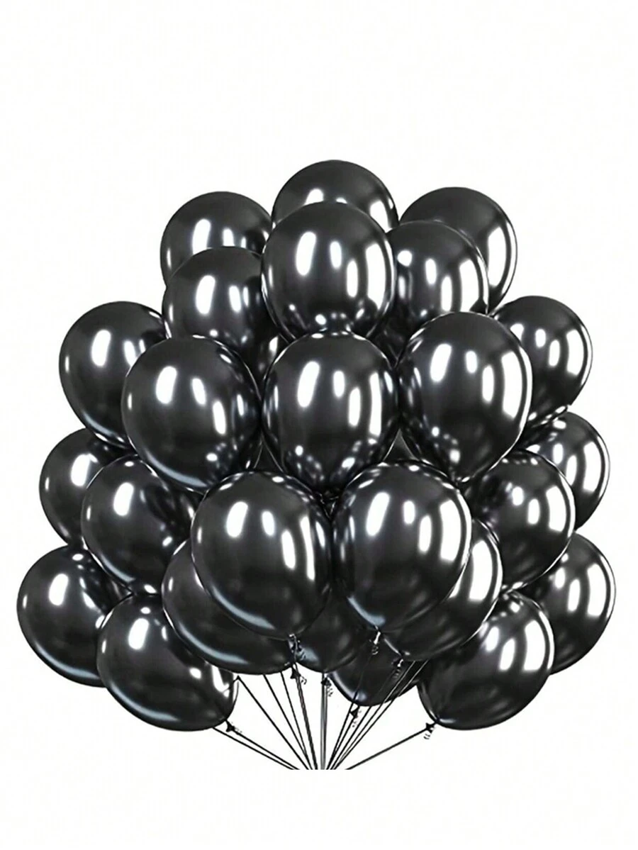 10入組黑色乳膠氣球,適用於婚禮派對裝飾 - 黑色 - 查看 1