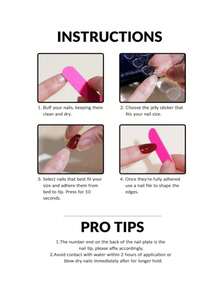 24入組長款假指甲,法式風格3d蝴蝶&冰粉色設計,附果凍膠&指甲檔,適用於派對,舞蹈和日常佩戴,讓您升級造型 - 彩色 - 查看 5