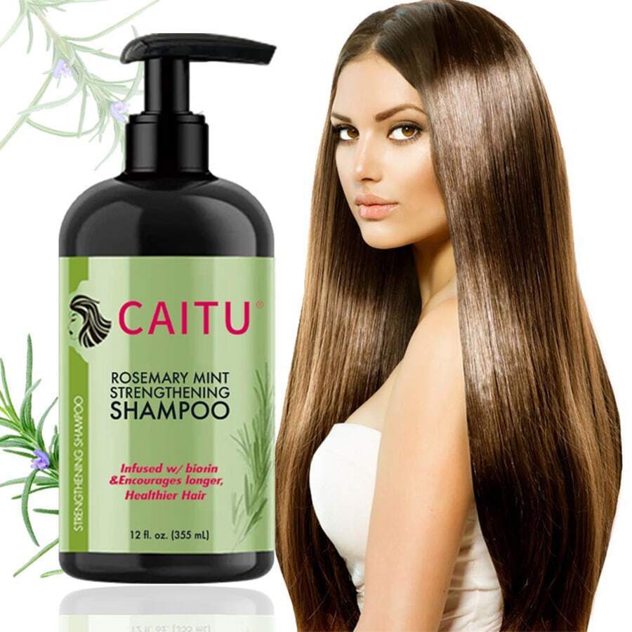 1入組355ml迷迭香薄荷強化洗髮水,注入生物素,可以清潔並幫助加強脆弱的頭髮 - 迷迭香薄荷強化洗髮精 - 查看 1