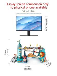 12pcs Train Track Set With 12 Cars, Cars Can Slide On The Track With Light And Music, Improving Kids' Manipulative Abilities And Promoting Parent-Child Interaction, Birthday Or Festival Gift - Lion Track - View 7