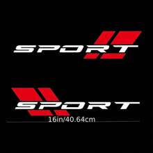 YuliSpy 15 Inch 1pair New Sport Logo Car Truck Mud Flap Decal, Trunk Emblem Sticker Automotive Decoration Accessory - Black - View 2