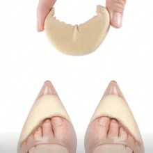 女士半碼鞋墊,鞋跟墊緩解後跟不適,高跟鞋防滑鞋墊,3對裝 - 杏色 - 查看 4
