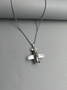 1 Miếng Mát mẻ Và Cá nhân hóa Máy bay chiến đấu Máy bay Dây chuyền , Với Có thể xoay Đầu Vật rủ xuống - Bạc - Xem 1