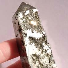 1pc Natural Raw Pyrite Tower For Home Decor, Gifts For Family & Friends Pyrite Quartz Crystal Collection - 1 Pc Random - View 5