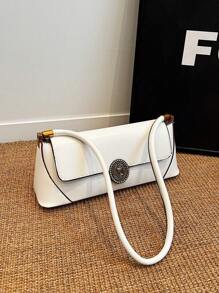 2024 秋冬新款时尚纹理腋下包不常见的单肩斜挎包 - 白色 - 查看 10