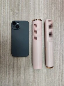 Rechargeable Wireless Straightening Comb, Portable Usb Charging, Suitable For Traveling, Going Out, And Carrying - Pink - View 2