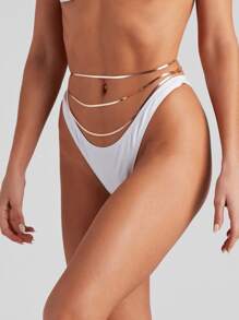 1pc Fashionable Minimalist Layered Waist Chain For Women For Daily Decoration