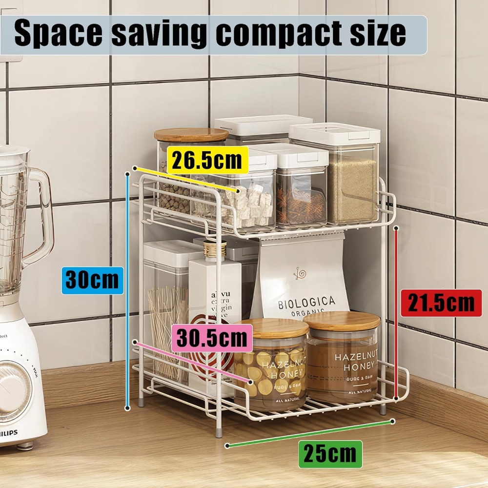 Kitchen Worktop Organiser MultiPurpose Shelf For Kitchen Storage