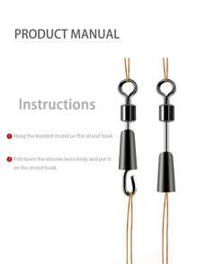 20 Pcs Fishing Accessories Anti Winding Connector Pin Bearing Rolling Swivel Stainless Steel Snap Quick Change Of Fishing Line Fishing Accessories - Black - View 6