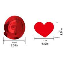 6 cái Ngày lễ tình nhân Đỏ  Hình trái tim Xoắn ốc Đồ trang trí Với Ruy băng , Cho bữa tiệc & Phòng khách Đồ trang trí , PVC Xoắn ốc Vật trang trí - Đỏ - Xem 5