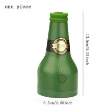 1pc Green Bottle Shape Ultrasonic Beer Foamer Creative Kitchen Tool For Bar Parties (Aa Batteries*2 Not Included) - Army Green - View 9
