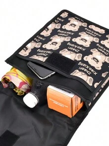 1入防水大容量自行車前袋,雨衣收納袋,3d自行車袋,電動車掛袋,多功能媽媽袋 - 黑色 - 查看 5