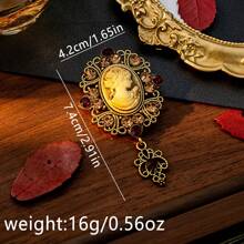 Vintage  Elegant Queen Head Portrait Brooch For Women Antique Wedding Bridal Bouquet Clothing Jewelry - Beauty Head - View 3