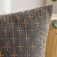 1 Stück Dekorative Kissenbezug Aus Jute Leinen, Modernes Bauernhaus Kissenbezug Mit Rustikaler Gewebter Struktur Für Sofa Couch Bett