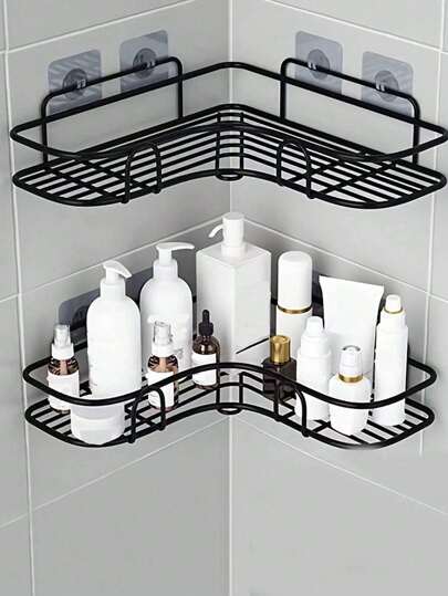 1pc-Bathroom Shelf, Shower Caddy Rack, Bathroom Kitchen No-Drill Triangle Storage Rack, Shower Shelf, Shampoo Storage Rack Holder, Bathroom Accessories Bathroom Accessories Bathroom Tools Bathroom Accessories