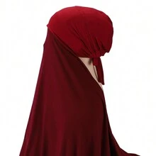 1個-式連帽吸汗頭巾頭巾 - 酒紅色 - 查看 2