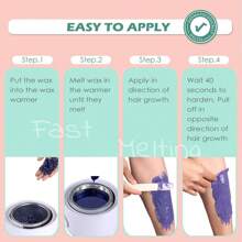 Wax Beads For Coarse Hair Removal Kit – 3 Pack Depilatory Hard Wax Beans With Spatulas – Wax Refills For Face, Eyebrow, Back, Chest, Bikini Areas, Legs - Perfect Refill For Any Wax Warmer - Multicolor - View 3