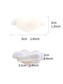 2入組嬰兒髮夾,柔軟的白色天使翅膀髮飾,頭飾、節日髮夾、禮物配搭髮飾,適用於日常使用 - 白色 - 查看 6