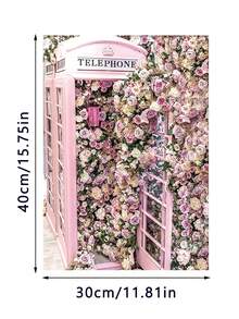 1pc Canvas Painting Core, Pink Modern Artwork For Bedroom, Bathroom, Living Room Wall Decor, Waterproof Without Frame - Pink 6 - View 2