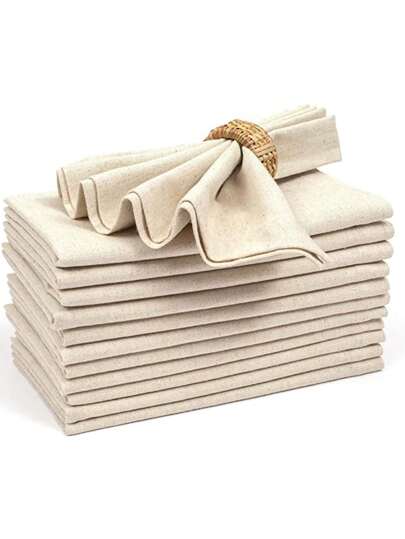 6 Pezzi Tovaglioli Decorativi Minimalista In Stile Nordico, Colore Beige