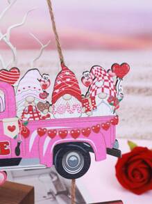 1pc Romantic Valentine'S Day Car Hanging Decoration With Ambiance Sensation - Multicolor - View 5