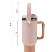 Cup Accessories,Silicone Water Bottle Holder Sleeve For 40 OZ Tumbler With Handle Camping Stuff - Multicolor - View 4