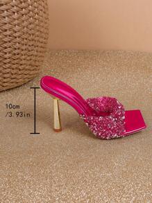 Fashionable High-Heeled Women Sandals Super-Shiny Rhinestone Sandals