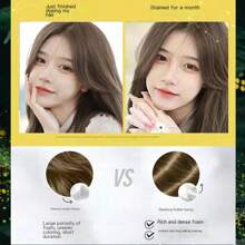 10包/盒草本泡泡染髮膏,長效保色,深度滋養,2合1洗染功能 - 棕色 - 查看 5