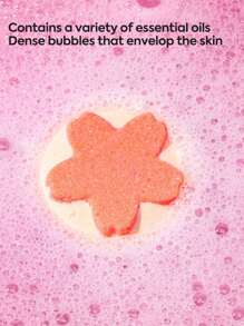Rever 含精油桃子形態沐浴彈,3入組可沐浴用,1入組可浸泡腳部,芳香療法沐浴鹽泡泡球 - Flower flying disc-34g - 查看 1