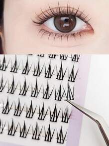 Asiteo 160pcs Cluster Eyelash Extension,Wispy And Fluffy C Curling Segmented False Eyelashes For Natural And Voluminous Look,For Beginners Eye Makeup DIY At Home