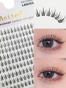 Asiteo 160pcs Cluster Eyelash Extension,Wispy And Fluffy C Curling Segmented False Eyelashes For Natural And Voluminous Look,For Beginners Eye Makeup DIY At Home