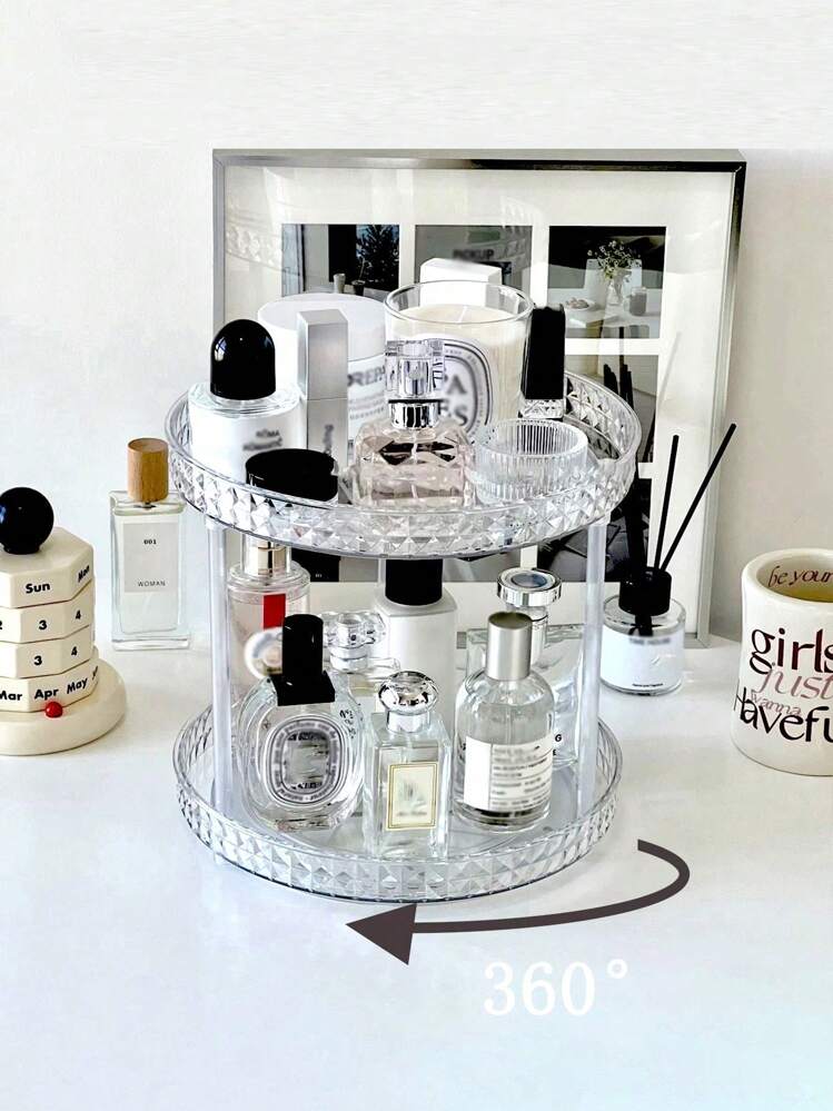 1개 회전식 메이크업 정리대 욕실 정리대 향수 정리대 화장품 회전식 정리대, 미적인 룸 데코, 홈 데코, 주방용품, 욕실 데코, 침실 데코, 메이크업 정리대, 화장품 보관, 쥬얼리 정리대, 쥬얼리 보관, 휴가 해변용, 욕실 컬렉션, 침실 컬렉션, 대용량