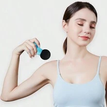 1只深層組織肌肉放鬆按摩器-6種魔術振動模式的強力手持按摩槍 - 藍色 - 查看 6