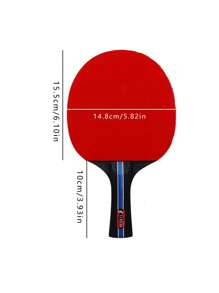 黑色乒乓球拍套裝包含2支球拍,3顆球和水平和垂直握把,專業乒乓球球拍 - 彩色 - 查看 3