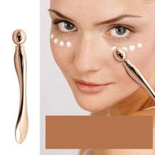 2 Pcs/Set 2 In 1 Facial Eye Massage Stick Metal Eye Cream Applicator Massage Tool Rose Gold,Beauty,Skin Care Products,Spa,Self Care,Skin Care Tools,Face Care,Esthetician Supplies,Massage,Face Massage Tool,Face Roller - Rose Gold - View 6