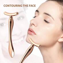 2 Pcs/Set 2 In 1 Facial Eye Massage Stick Metal Eye Cream Applicator Massage Tool Rose Gold,Beauty,Skin Care Products,Spa,Self Care,Skin Care Tools,Face Care,Esthetician Supplies,Massage,Face Massage Tool,Face Roller - Rose Gold - View 7