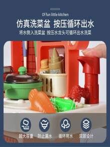 Children's Toy Kitchen Set Of 23 Pieces With Lights And Sound Effects - Multicolor - View 2