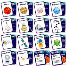 Set Of Solar System Flash Cards For Toddlers(34 Count)|Kids Learning Flashcard & Montessori Pocket Cards|Perfect For Pre-K Decor Background Wall Stickers,Teacher/ Therapists Tools - Apricot - View 8