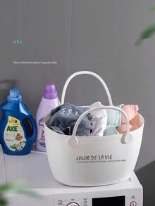 Laundry Basket Clothes Storage Bin With Soft Plastic Material For Household, Kids' Room And Bathroom - Large Pink - View 10