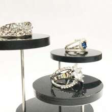 1pc Acrylic Jewelry Display Stand, Three Layers Rotating Circular Ring Display Holder - Clear - View 2
