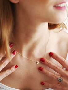 1個女士迷你馬蹄形項鍊 S925純銀迷人精緻珠寶禮物 - U型項鍊 - 查看 5