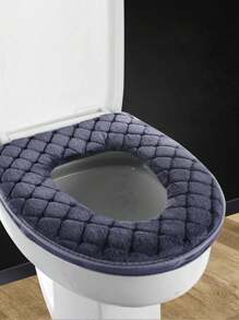 1片加厚法蘭絨馬桶墊,適用於家用冬季通用馬桶蓋 - 彩色 - 查看 1