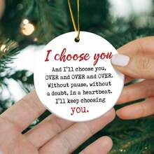 1 件“我选择你”装饰物，情人节礼物，周年纪念日婚礼生日礼物，送给妻子丈夫女朋友男朋友浪漫情人节甜蜜生日装饰物，送给你的另一半 - 白色 - 查看 7