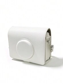 富士菲林 Mini Evo 白色復古相機袋,保護性 Pu 皮革肩背袋,適用於相機收納 - 白色 - 查看 3