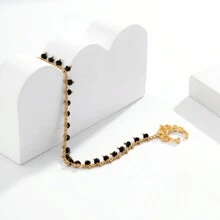 Bead Nose Rings Hoop Chain Fake Septum Ring Non Piercing Nose Rings With Chain Nose To Ear Chain Nose Ring Body Jewelry For Women And Girls - Black - View 10