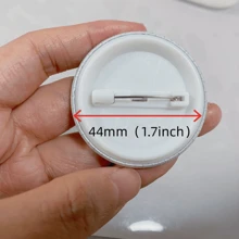 44MM 1.7Inch Pins DIY Snap-in Thủ công - màu đen - Xem 2