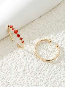 2入組銅質腳趾環套裝,女性專用 - 棕色 - 查看 3