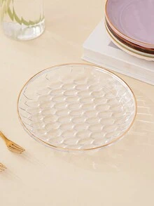 2pcs Novelty & Luxurious Gold Embossed Round Multifunctional Tray - Grey - View 8