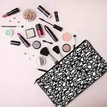 骷髏系列1 印花方形化妝包,帶拉鍊,便攜式收納袋,儲物盒,化妝品組織器 - 1 - 查看 5