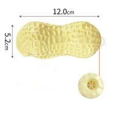 1pc Pet Chewing Toy Peanut-Shaped Sound Maker With Teeth Cleaning Function For Border Collie, Shiba Inu, French Bulldog, Pomeranian And Other Small And Medium-Sized Pets To Play With. It Can Also Be Used As A Creative Toy For Adolescents. It Makes A Quacking Sound When You Squeeze It, And Is Both Fun And Durable. - White - View 8